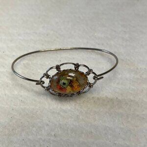 Vintage Silver Flower Bracelet